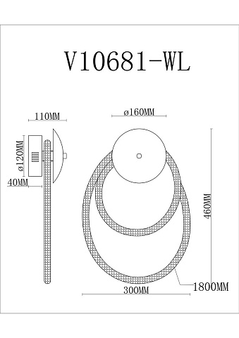 Бра Moderli True V10681-WL