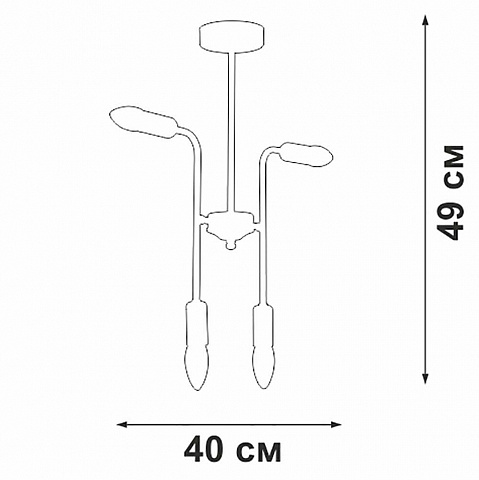 Люстра на штанге Vitaluce V3022-1/4PL