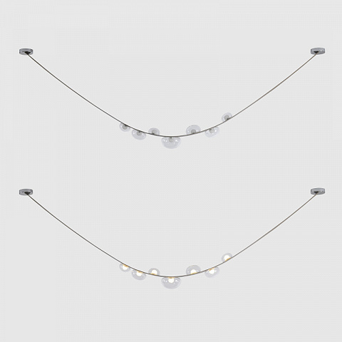 Подвесной светильник Crystal Lux BOSQUE SP7 L3000 GREY/TRANSPARENT