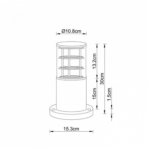 Садово-парковый светильник ARTE Lamp A5315FN-1BK