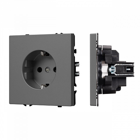 Механизм электрической розетки SCT-NOBE-MEU1-SFPL-GR (230V, 16A) Arlight 054279