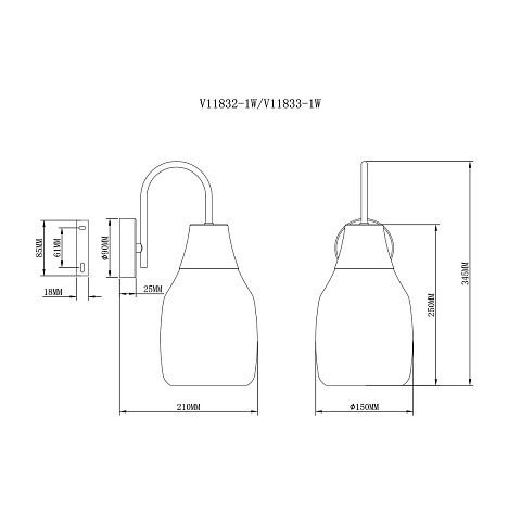 Бра Moderli V11833-1W