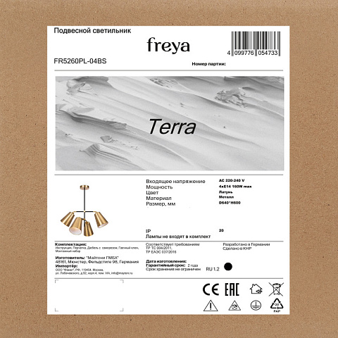 Люстра на штанге Freya FR5260PL-04BS