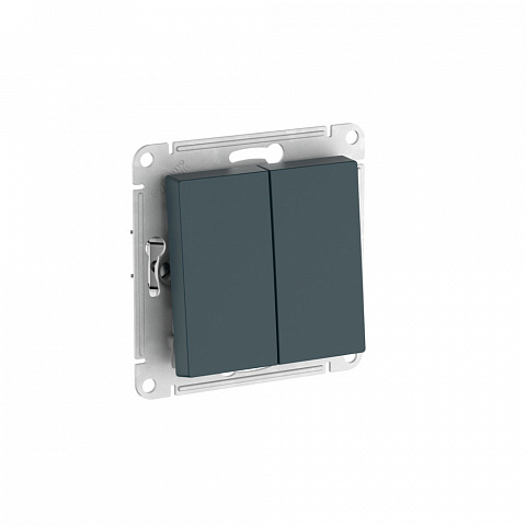 Systeme Electric AtlasDesign Изумруд Выключатель 2-клавишный, сх.5, 10АХ, мех., быстрозажим. клем.