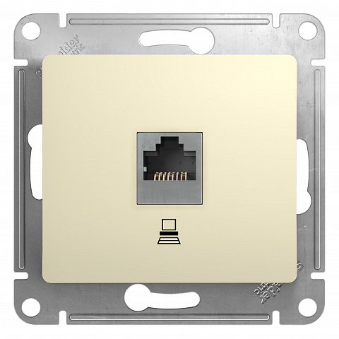 Systeme Electric Glossa Беж Розетка компьютерная RJ45 кат.5E