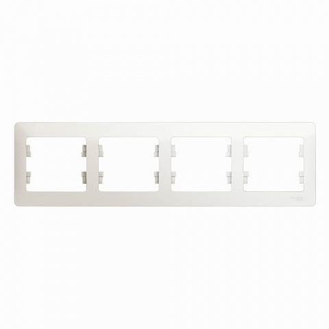 Systeme Electric Glossa Перламутр Рамка 4-ая, горизонтальная
