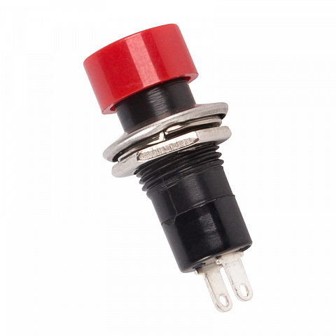 Выключатель-кнопка 250V 1А (2с) ON-OFF красная Rexant