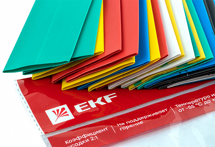 EKF PROxima Термоусаживаемая трубка ТУТ нг 30/15 набор:7 цветов по 3шт. 100мм.