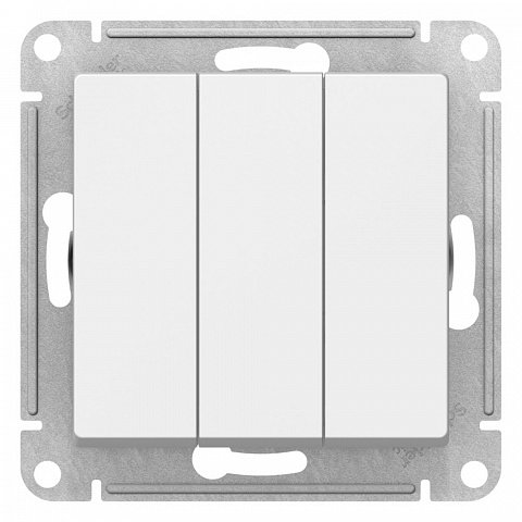 Systeme Electric AtlasDesign Лотос Выключатель 3-клавишный, сх.1+1+1, 10АХ, механизм
