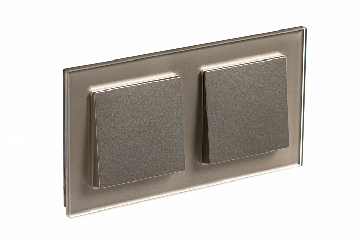 Systeme Electric AtlasDesign Nature Стекло шампань Рамка 2-ая