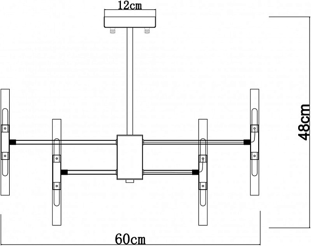 Люстра на штанге ARTE Lamp A7410PL-24CC