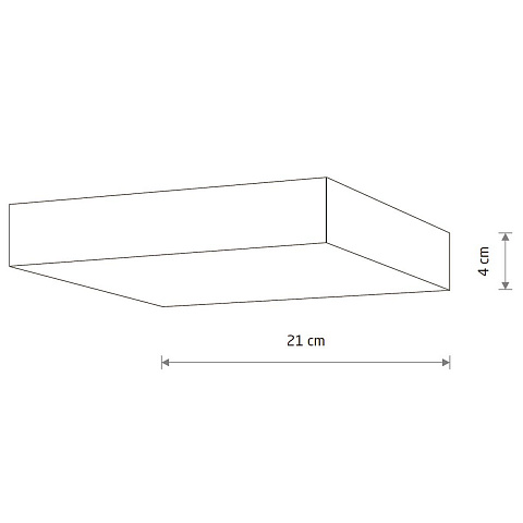 Потолочный cветильник Nowodvorski Lid Square Led Black 10426