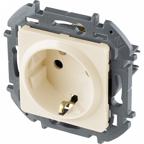 Legrand INSPIRIA Слоновая кость Розетка 2К+З - немецкий стандарт - 16 А - 250 В