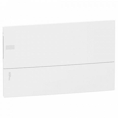 Schneider Electric RESI9 MP (Mini Pragma) Бокс встраеваемый с белой дверью 1 ряд/18 модулей, IP40, IK07, 63А, 2 клеммы, Италия
