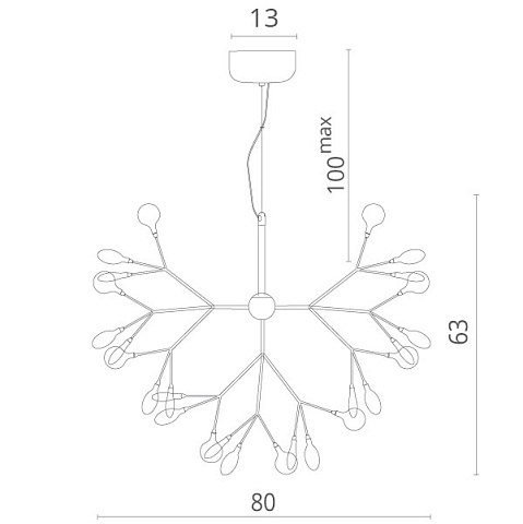 Подвесная люстра Divinare 1290/03 SP-45