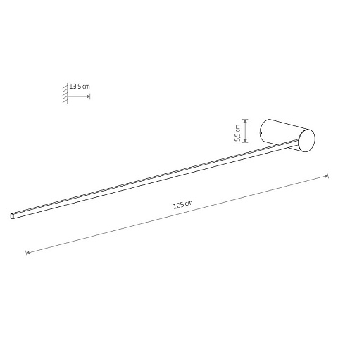 Настенный светильник Nowodvorski Arm Led L Black 10367