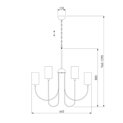 Подвесная люстра Eurosvet Abbey 60164/6 никель