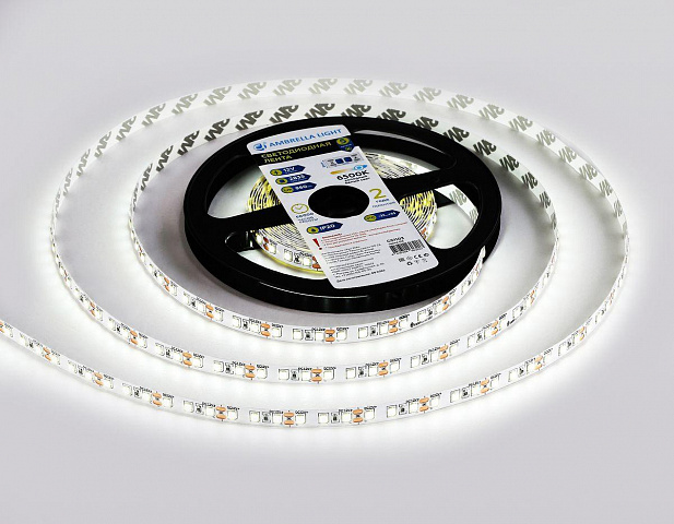 Светодиодная лента Ambrella Light 9,6W/m 120LED/m 2835SMD холодный белый 5M GS1103
