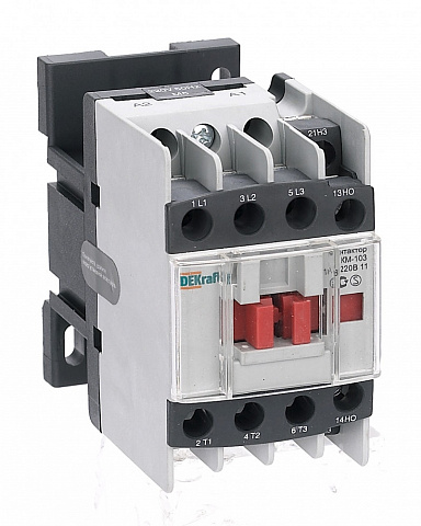 Dekraft Контактор 18А 220В АС3 1НО+1НЗ КМ-103