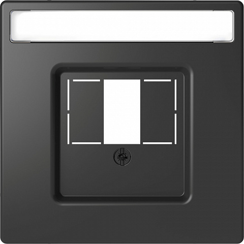 Schneider Electric Merten D-Life Антрацит Накладка центральная для TAE/Audio/USB