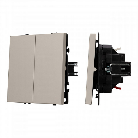 Механизм звонкового выключателя двухклавишный SWT-NOBE-MKR2-SFPL-CA (230V, 10A) Arlight 061785