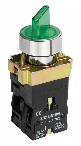 IEK LAY5 Переключатель LAY5-BK2365 2 положения зеленый