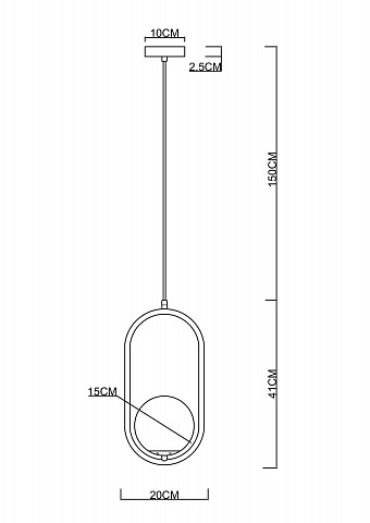 Подвесной светильник ARTE Lamp A7745SP-1BK