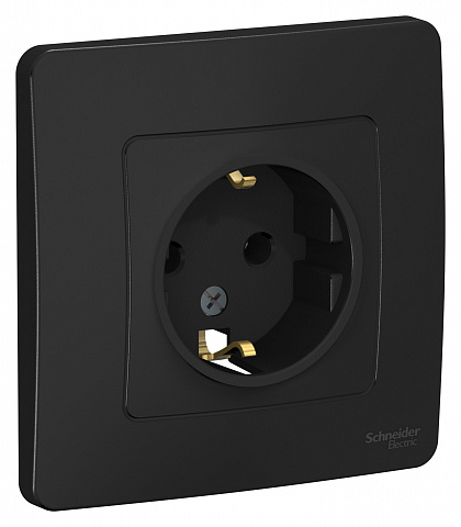 Systeme Electric Blanca внутр Антрацит Розетка с/з без шторок, 16А, 250В