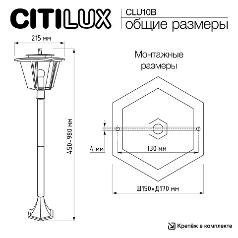Уличный светильник Citilux FORTS CLU10B