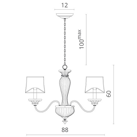 Подвесная люстра Divinare 1175/01 LM-8