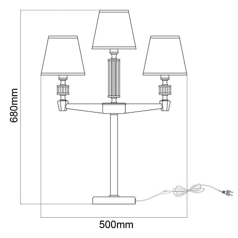 Настольная лампа MW-Light Дэль Рей 8 700033004