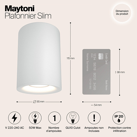 Накладной светильник Maytoni C012CL-01W