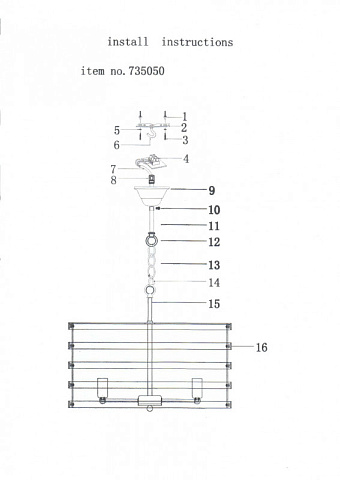 Подвесная люстра Lightstar 735050