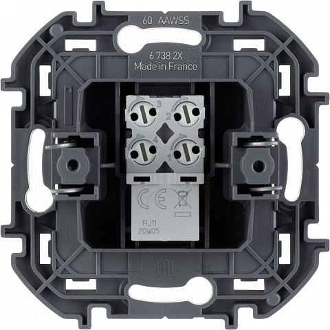 Legrand INSPIRIA Белый Телефонная розетка RJ11