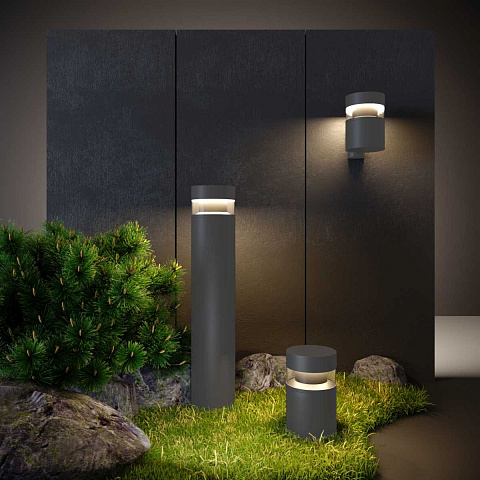 Уличный настенный светодиодный светильник Elektrostandard 1530 Techno Led серый a052247