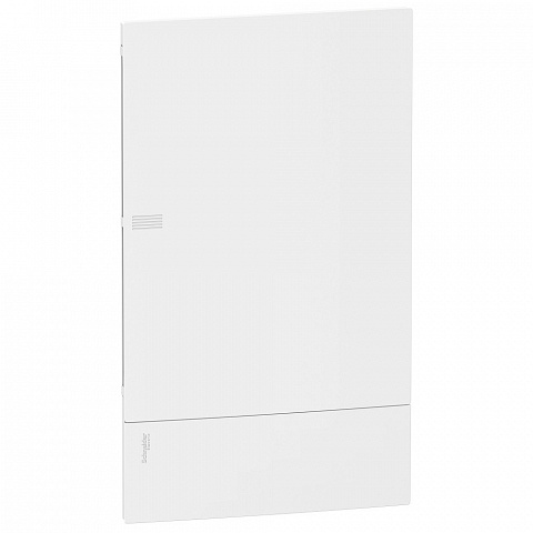 Schneider Electric RESI9 MP (Mini Pragma) Бокс встраеваемый с белой дверью 3 ряда/36 модулей, IP40, IK07, 63А, 2 клеммы, Италия