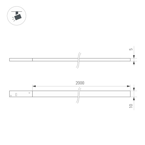 Трековый светодиодный светильник Arlight Mag-Microcosm-Flat-Elastic-L2000-16W Warm3000 043250
