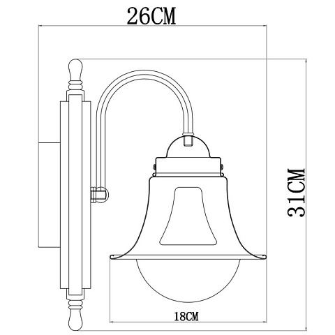 Бра ARTE Lamp A7006AP-1AB
