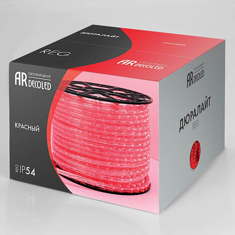 Дюралайт с эффектом мерцания Ardecoled 1.6W/m 36LED/m красный 100M ARD-REG-Flash Red 024637