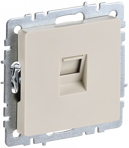IEK BRITE BASE Бежевый Розетка RJ45 комп.кат.6 РК11-БрКр