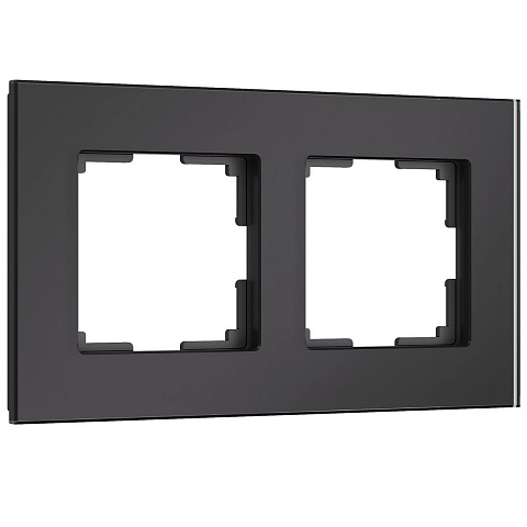 Рамка Werkel Senso на 2 поста черный, стекло soft-touch W0023108 4690389200373