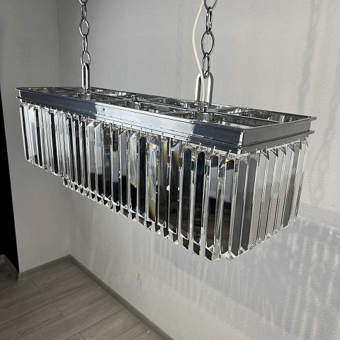 Подвесная люстра Imperium Loft Rh 1920S Odeon Clear Glass Fringe Chrome 228792-22