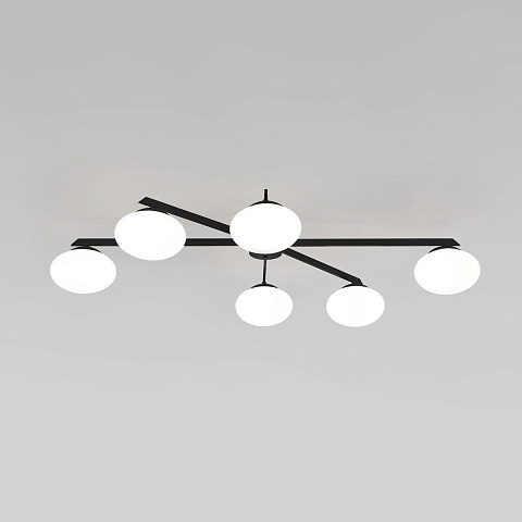 Потолочная люстра Eurosvet Opaline 70220/6 черный Smart