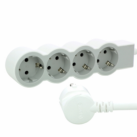 Legrand Revolution Стандарт Бело-серый Удлинитель 4x2К+З, кабель 1,5м