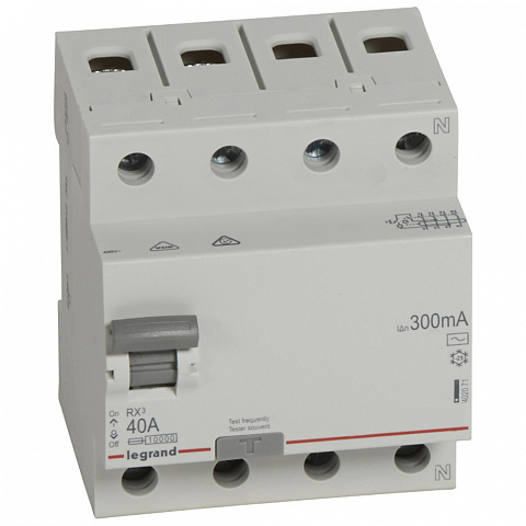 Legrand RX3 УЗО 4P 300мА 40А (AC)