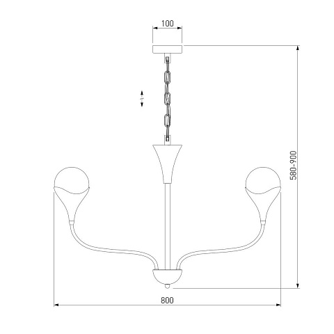 Подвесная люстра Eurosvet Calyx a068276