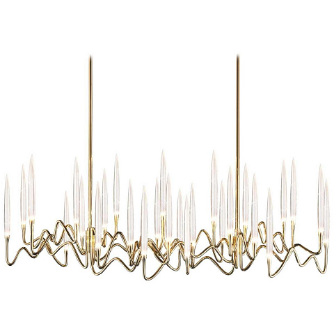 Подвесная люстра Imperium Loft Il Pezzo Chandelier Brass And Crystals L120 342634-22