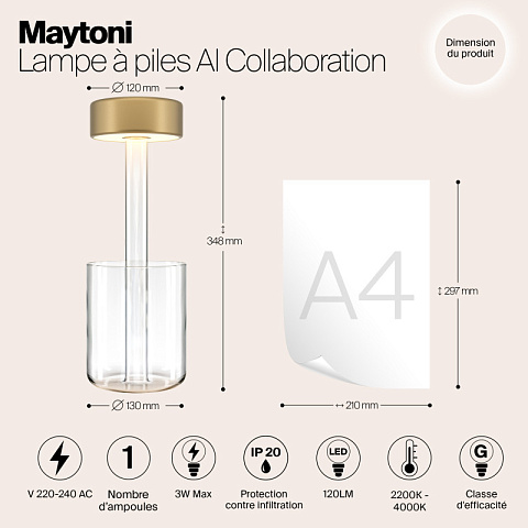 Настольная лампа Maytoni MOD229TL-L3G3K1