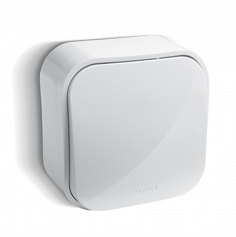 Legrand Quteo Белый Выключатель 1-клавишный 10А