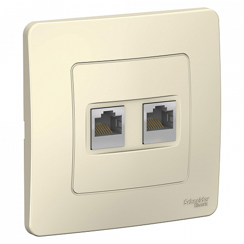 Systeme Electric Blanca внутр Молочная Розетка 2-ая компьютерная RJ45